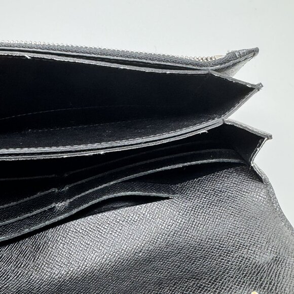 Louis Vuitton Black Checkered Wallet with Silver Chain - Picture 13 of 16